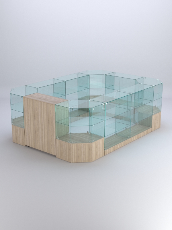 Торговый островок для косметики и парфюмерии ШАНЕЛЬ №9, Дуб Сонома