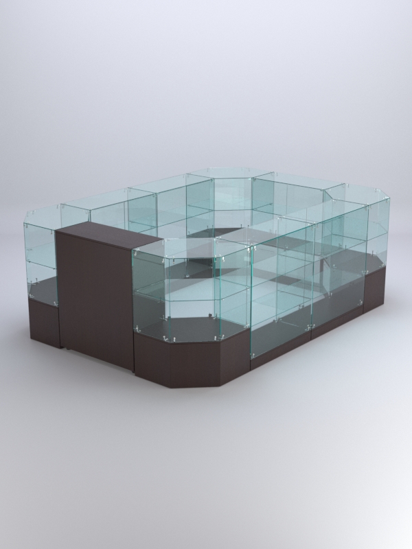 Торговый островок для косметики и парфюмерии ШАНЕЛЬ №9, Дуб Венге