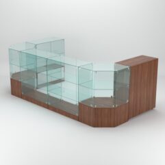 Торговый островок для косметики и парфюмерии ШАНЕЛЬ №14, Орех