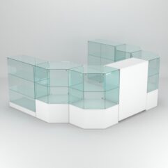 Торговый островок для косметики и парфюмерии ШАНЕЛЬ №15, Белый