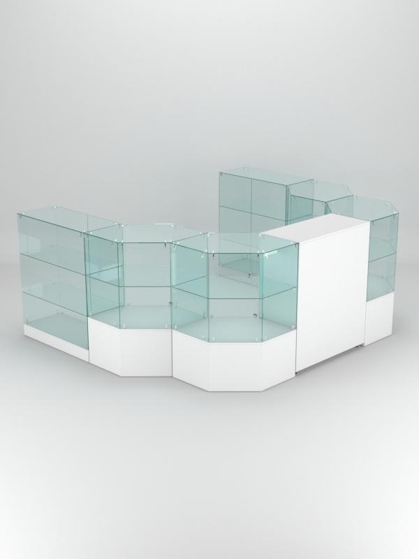 Торговый островок для косметики и парфюмерии ШАНЕЛЬ №15, Белый