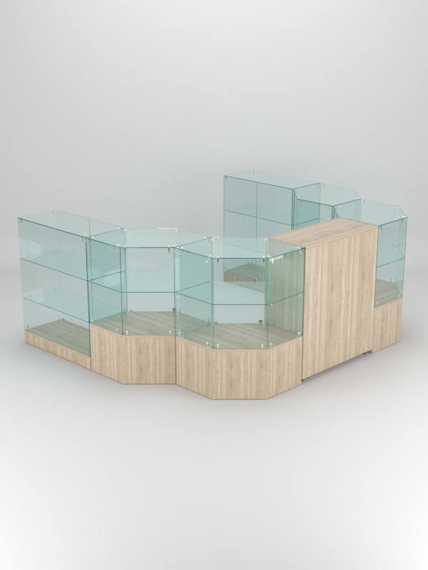 Торговый островок для косметики и парфюмерии ШАНЕЛЬ №15, Дуб Сонома