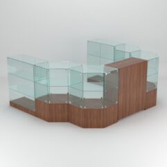 Торговый островок для косметики и парфюмерии ШАНЕЛЬ №15, Орех