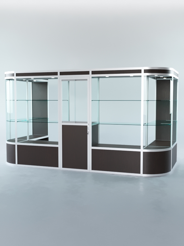 Павильон торговый из профиля пристенный №11а, Дуб Венге