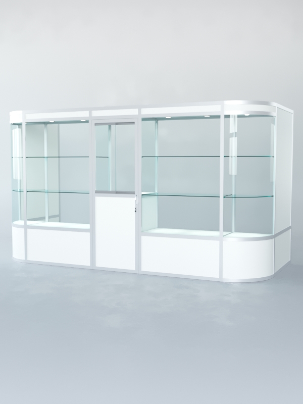 Павильон торговый из профиля пристенный №12а, Белый