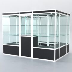 Павильон торговый из профиля островной №1а, Черный+Белый