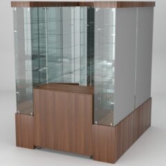 Павильон торговый Истра (глубина витрин-300мм) №1б, Орех