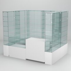 Павильон торговый Истра (глубина витрин-300мм) №2в, Белый