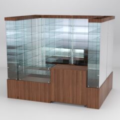 Павильон торговый Истра (глубина витрин-300мм) №2б, Орех