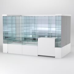 Павильон торговый Истра (глубина витрин-300мм) №3б, Белый