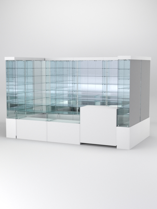 Павильон торговый Истра (глубина витрин-300мм) №3б, Белый