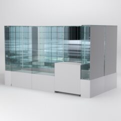 Павильон торговый Истра (глубина витрин-300мм) №3г, Серый