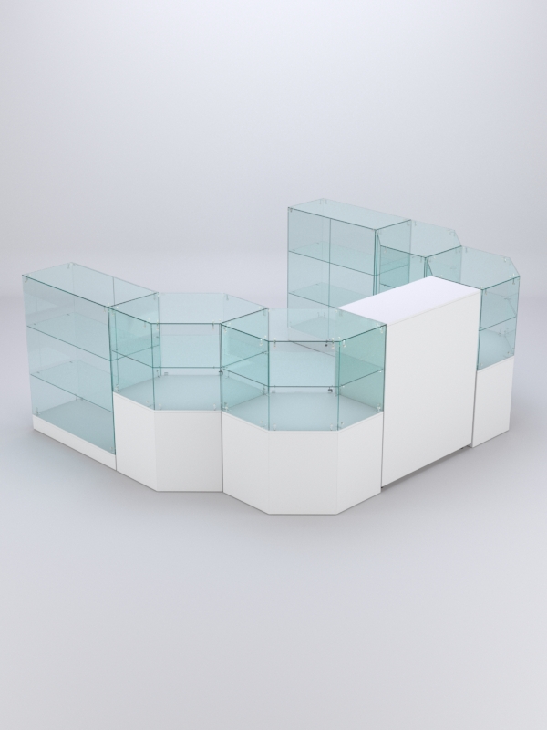 Комплект прилавков ШАНЕЛЬ №15, Белый