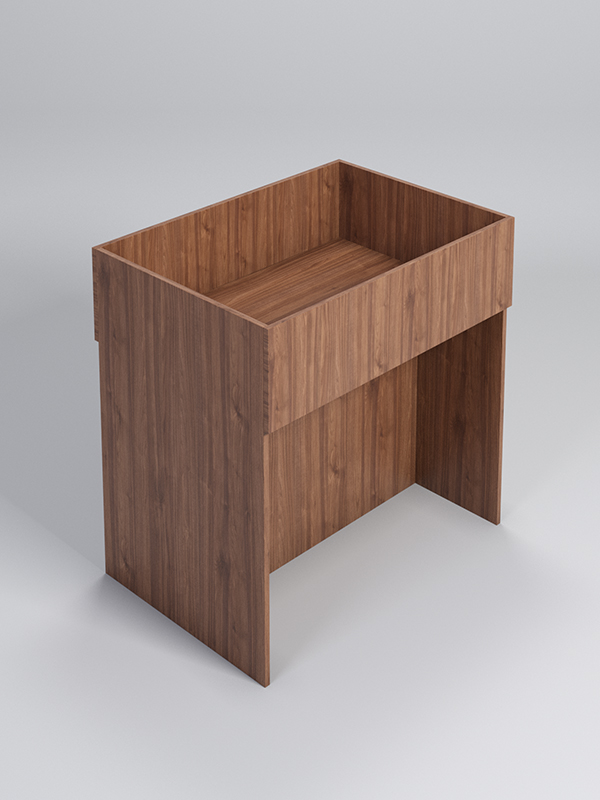 Корзина для распродаж из ДСП №4, Орех