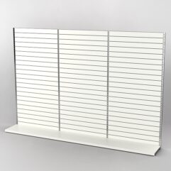 Пристенная торговая система Bazic №3 с задней стенкой Э/П (3600мм), Белый