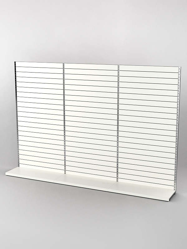 Пристенная торговая система Bazic №3 с задней стенкой Э/П (3600мм), Белый