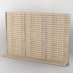 Пристенная торговая система Bazic №3 с задней стенкой Э/П (3600мм), Дуб Сонома