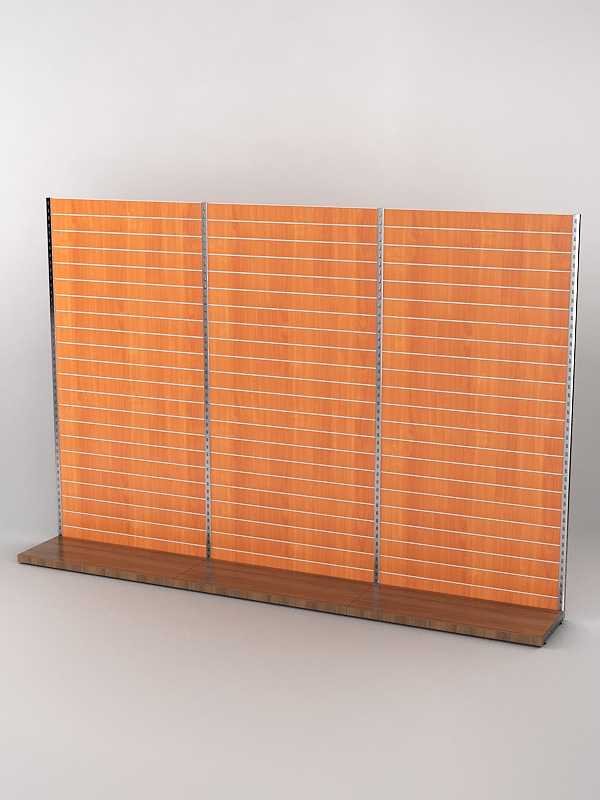 Пристенная торговая система Bazic №3 с задней стенкой Э/П (3600мм), Орех