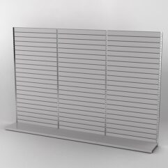 Пристенная торговая система Bazic №3 с задней стенкой Э/П (3600мм), Серый