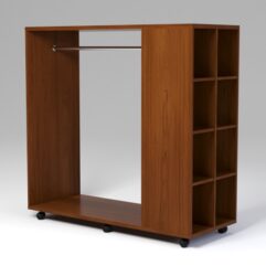 Стенд островной из ДСП для рубашек, Орех