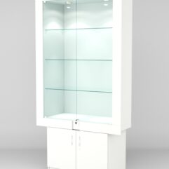 Витрина ЭЛЕКТРА №1-1 (задняя стенка - ДСП), Белый