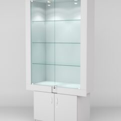 Витрина ЭЛЕКТРА №1-1 (задняя стенка - ДСП), Серый