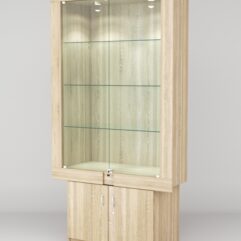 Витрина ЭЛЕКТРА №1-1 (задняя стенка - ДСП), Дуб Сонома