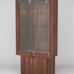 Витрина ЭЛЕКТРА №1-1 (задняя стенка - ДСП), Орех