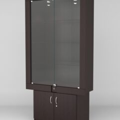 Витрина ЭЛЕКТРА №1-1 (задняя стенка - ДСП), Дуб Венге