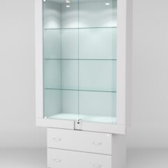 Витрина ЭЛЕКТРА №1-2 (задняя стенка - ДСП), Серый