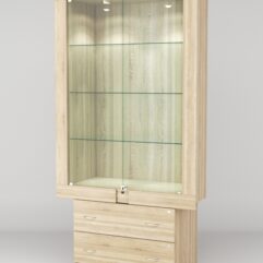 Витрина ЭЛЕКТРА №1-2 (задняя стенка - ДСП), Дуб Сонома