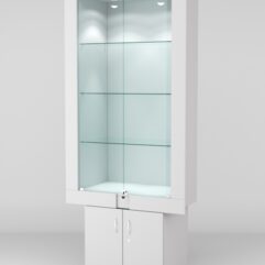 Витрина ЭЛЕКТРА №3-1 (задняя стенка - ДСП), Серый