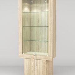 Витрина ЭЛЕКТРА №3-1 (задняя стенка - ДСП), Дуб Сонома