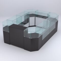 Торговый островок для косметики и парфюмерии ШАНЕЛЬ №1, Черный