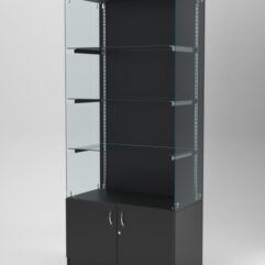 Витрина АСТЕРИЯ №101 (без дверок, задняя стенка - ДСП), Черный