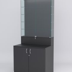 Витрина СОТА №1, задняя стенка ДСП, Черный