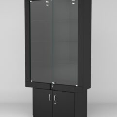 Витрина ЭЛЕКТРА №1-1 (задняя стенка - ДСП), Черный