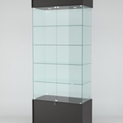 Витрина СИМВОЛ №1-1 (задняя стенка - стекло), Черный