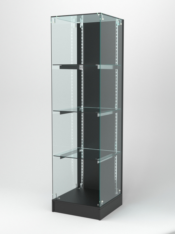 Витрина АСТЕРИЯ ХИТ ПРОДАЖ №2 (без дверки, задняя стенка - ДСП), Черный