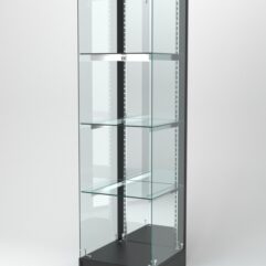 Витрина АСТЕРИЯ ХИТ ПРОДАЖ №4 (без дверки, задняя стенка - зеркало), Черный