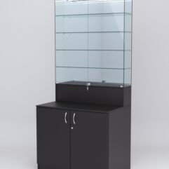 Витрина СОТА №2, задняя стенка Зеркало, Черный