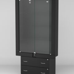 Витрина ЭЛЕКТРА №1-2 (задняя стенка - ДСП), Черный