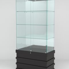 Витрина ФУРИЯ №1-2 (задняя стенка - зеркало), Черный