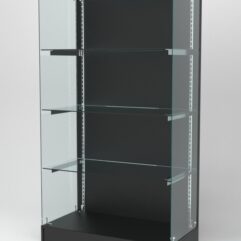 Витрина АСТЕРИЯ ХИТ ПРОДАЖ №6 (без дверок, задняя стенка - ДСП), Черный