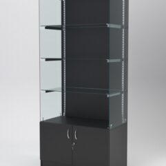 Витрина АСТЕРИЯ №105 (без дверок, задняя стенка - ДСП), Черный