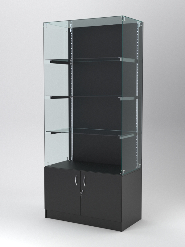 Витрина АСТЕРИЯ №105 (без дверок, задняя стенка - ДСП), Черный