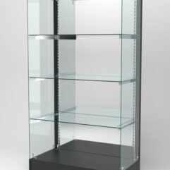 Витрина АСТЕРИЯ ХИТ ПРОДАЖ №8 (без дверок, задняя стенка - зеркало), Черный