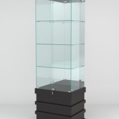 Витрина ФУРИЯ №2-2 (задняя стенка - зеркало), Черный