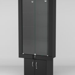 Витрина ЭЛЕКТРА №3-1 (задняя стенка - ДСП), Черный