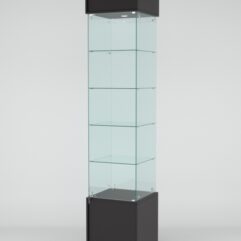 Витрина СИМВОЛ №3-1 (задняя стенка - стекло), Черный